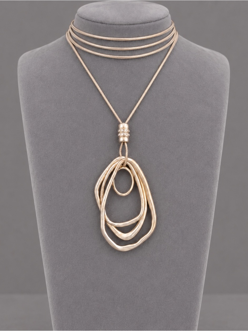 Premier Designs Good As Gold Convertible Pendant Necklace NOS 32” #693